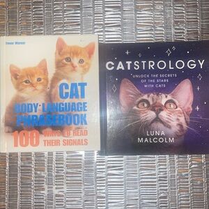2 hardcover cat books